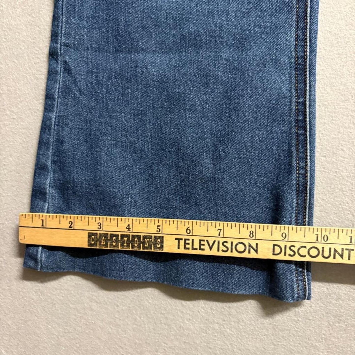 Vigoss High Rise Flare Jeans Womens Size 30 Blue Denim Stretch Wide Leg
