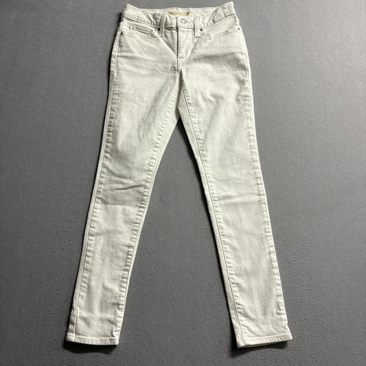 Levi's 311 Shaping Skinny Jeans Womens 26x30 Off White Cream Stretch Denim