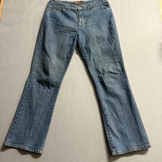 Rafaela RF Jeans Womens Size 10 Medium Wash Stretch Denim Straight Leg Pants