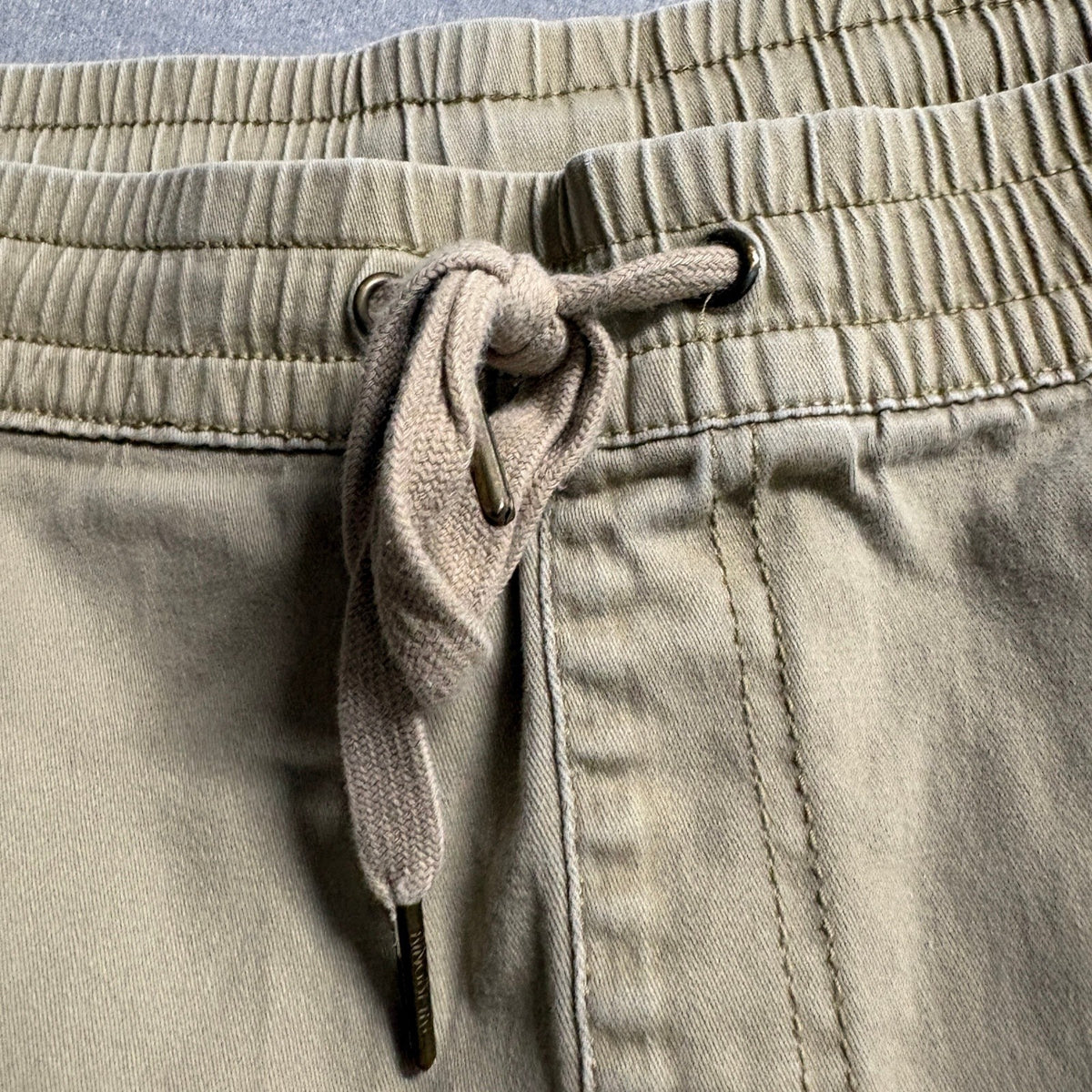 Ring of Fire Jogger Pants Mens XXL Beige Tan Stretch Twill Zipper Pockets Cuffed