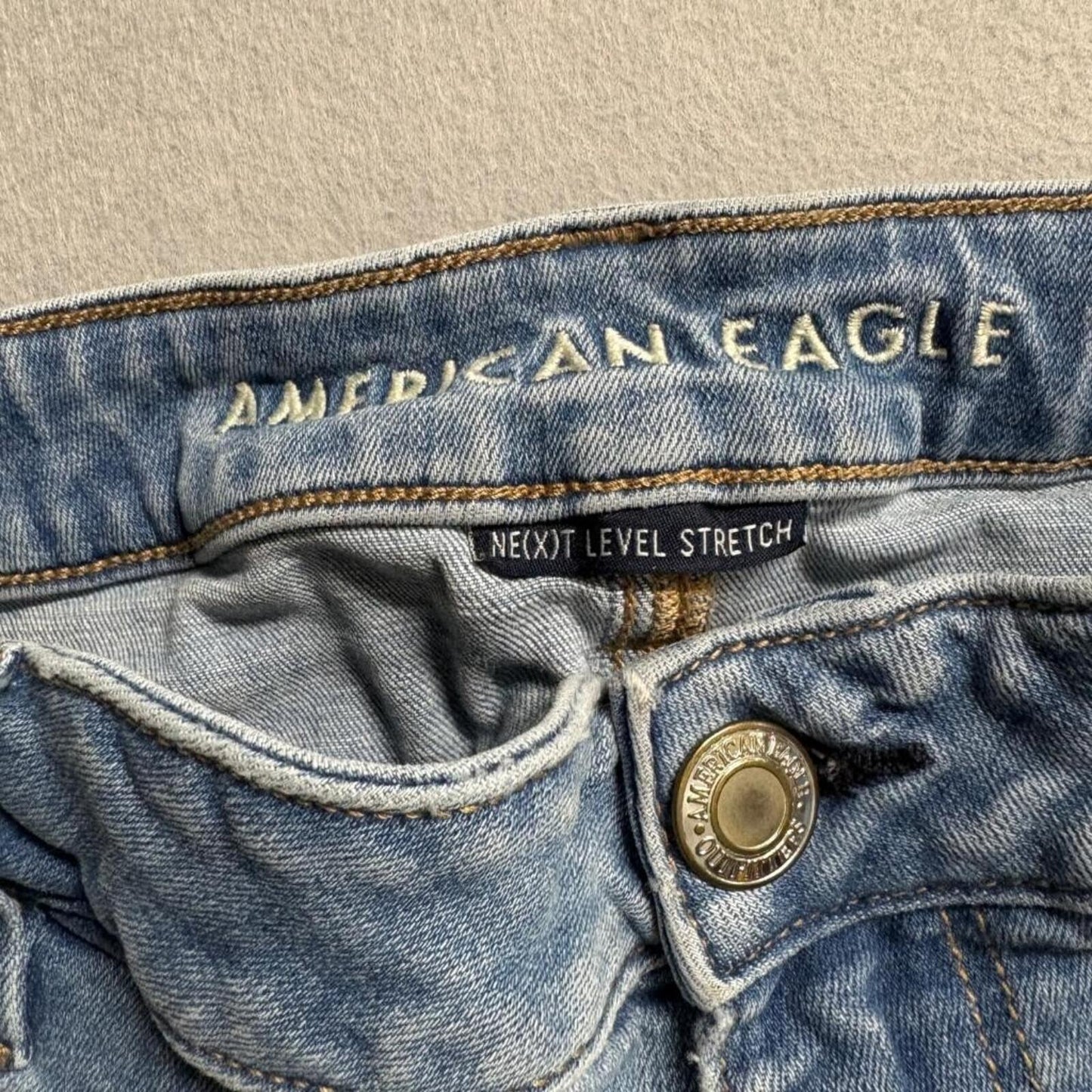 American Eagle Ne(x)t Level Stretch Jegging Jeans Womens 16 Regular Blue Denim