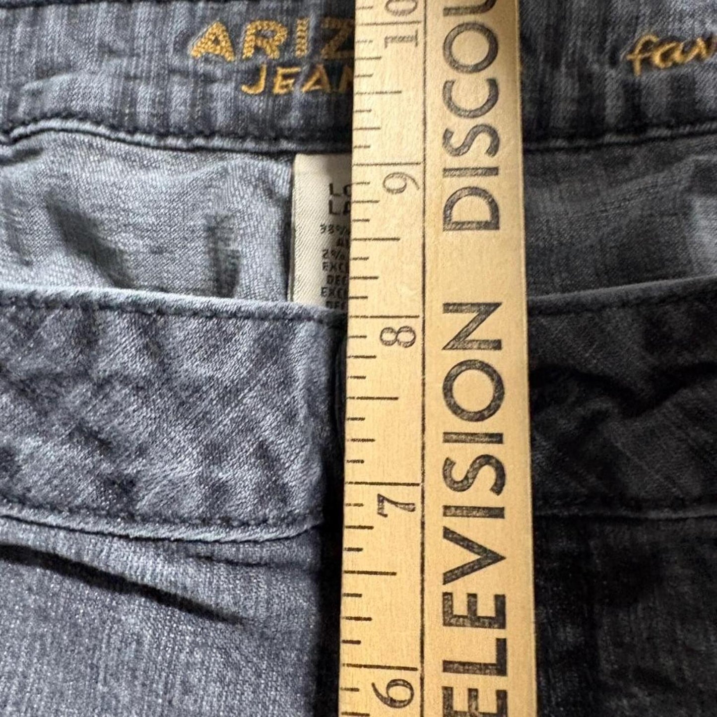 Arizona Jean Co Womens Size 17 Long Gray Skinny Jeans Stretch Denim