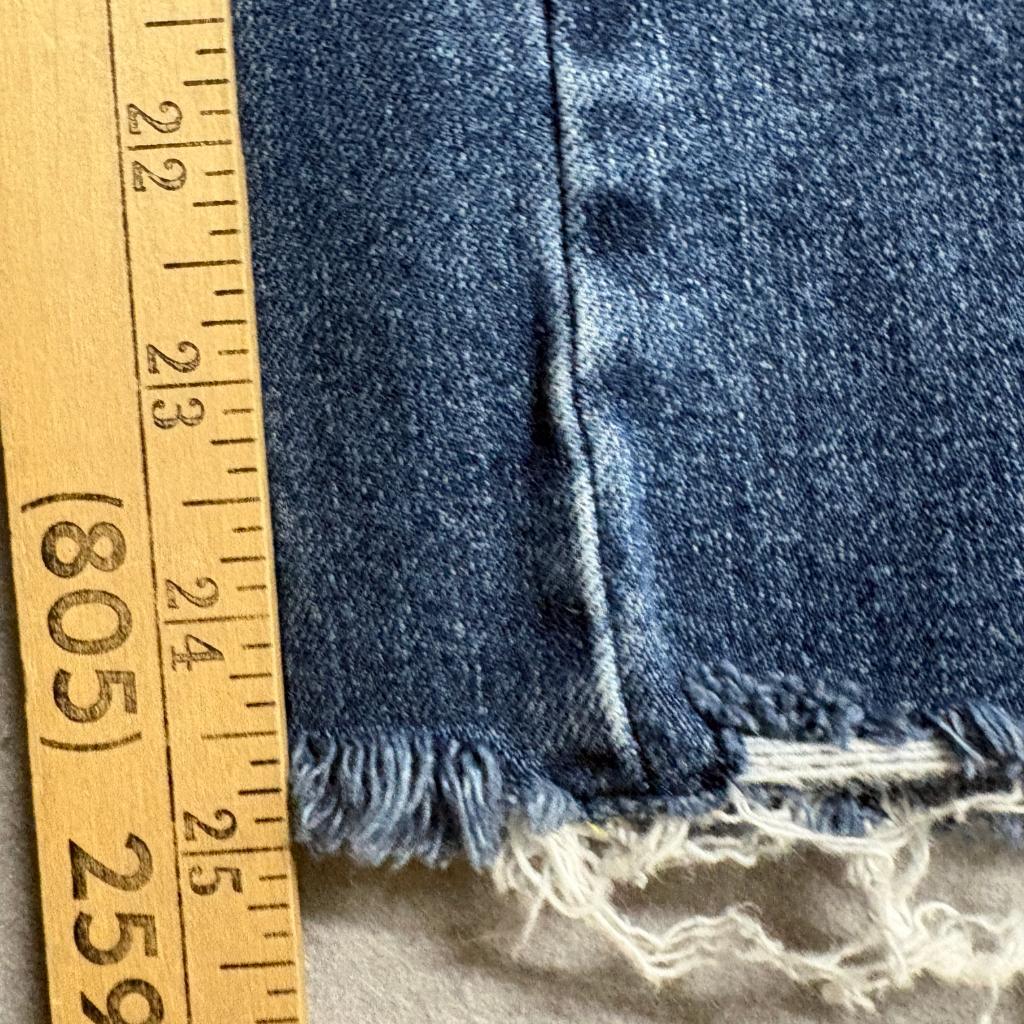 Free People Crop Flare Jeans Womens Size 28 Blue Denim Distressed Raw Hem