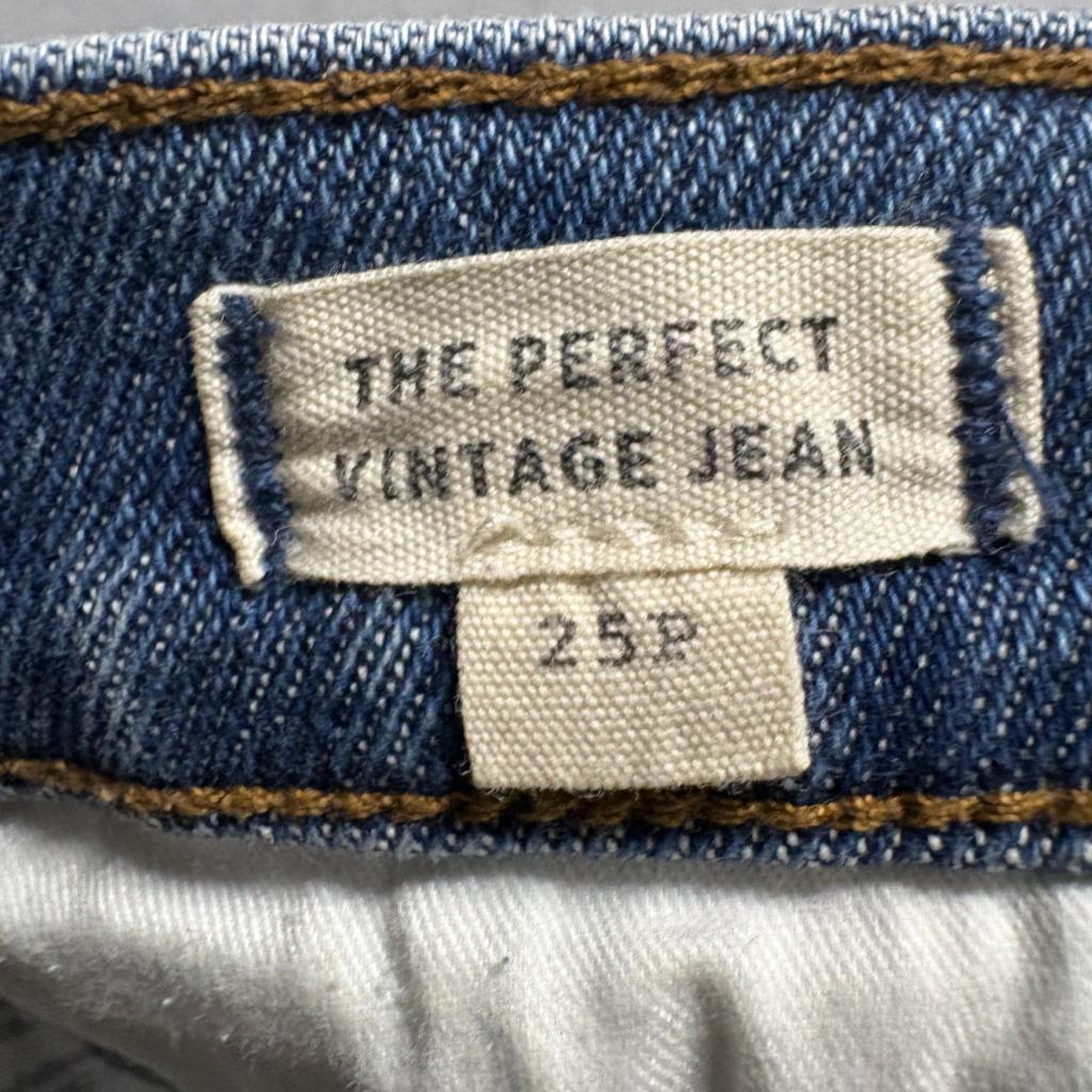 Madewell The Perfect Vintage Jean Womens 25P Petite Blue Stretch Denim Pants