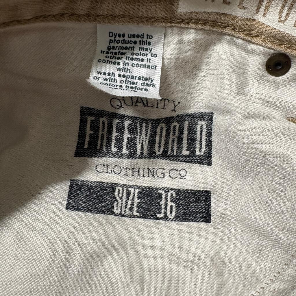 Freeworld Night Train Regular Fit Pants Mens 36x31 Khaki Brown Cotton Chino