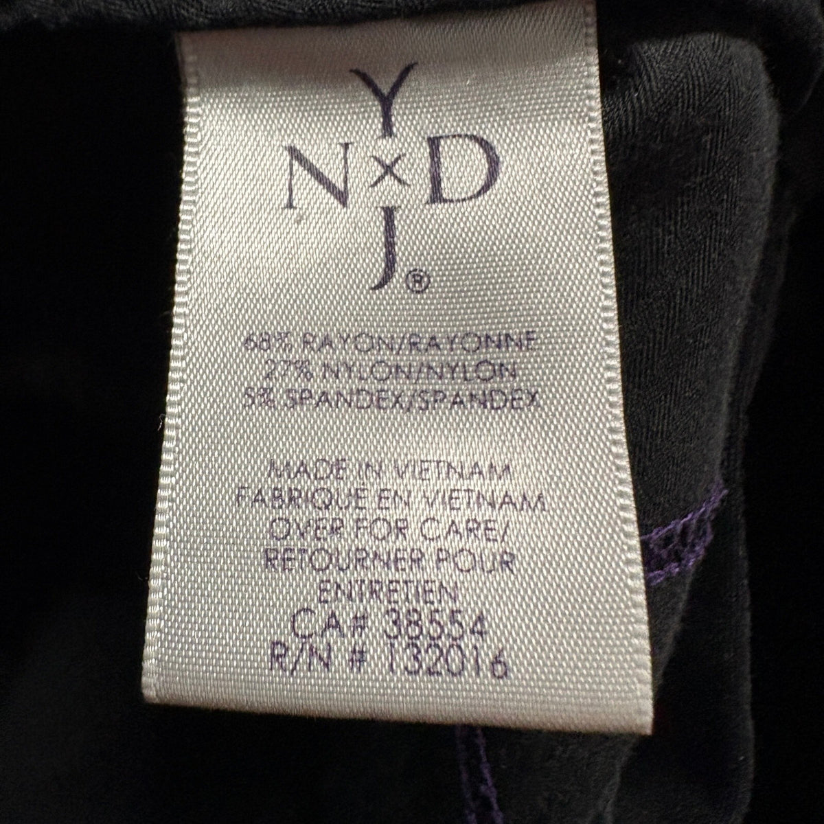 NYDJ Womens Pants 8P Black Ponte Knit Bootcut Stretch Dress Pants Career