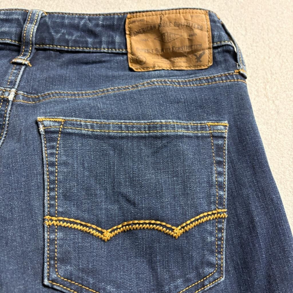 American Eagle Skinny Jeans Womens 28x28 Blue Flex 4 360 Stretch Denim