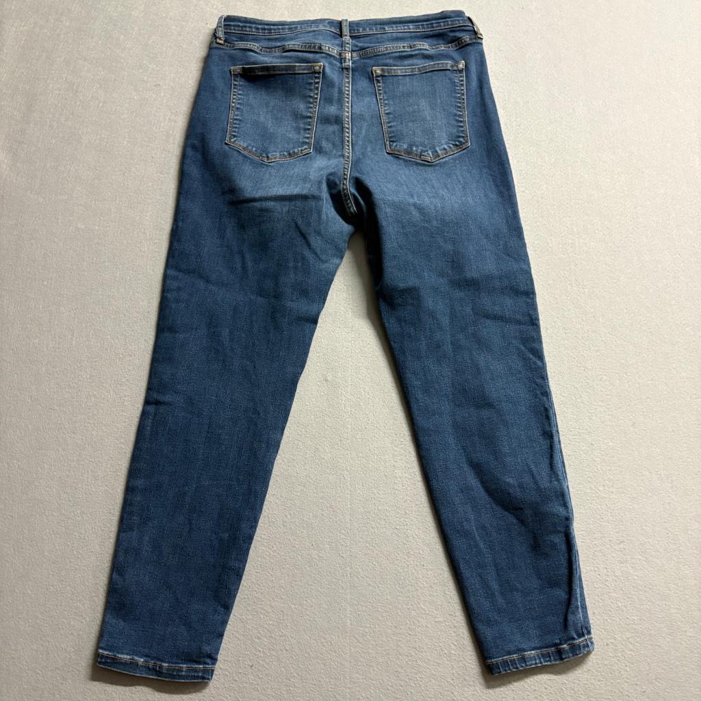 Banana Republic High Rise Skinny Jeans Womens 31/12P Blue Washwell Denim Petite