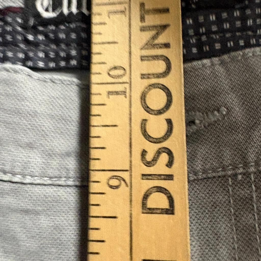 Cultura Chino Pants Mens 36x32 Gray Cotton Blend Stretch Flat Front Casual