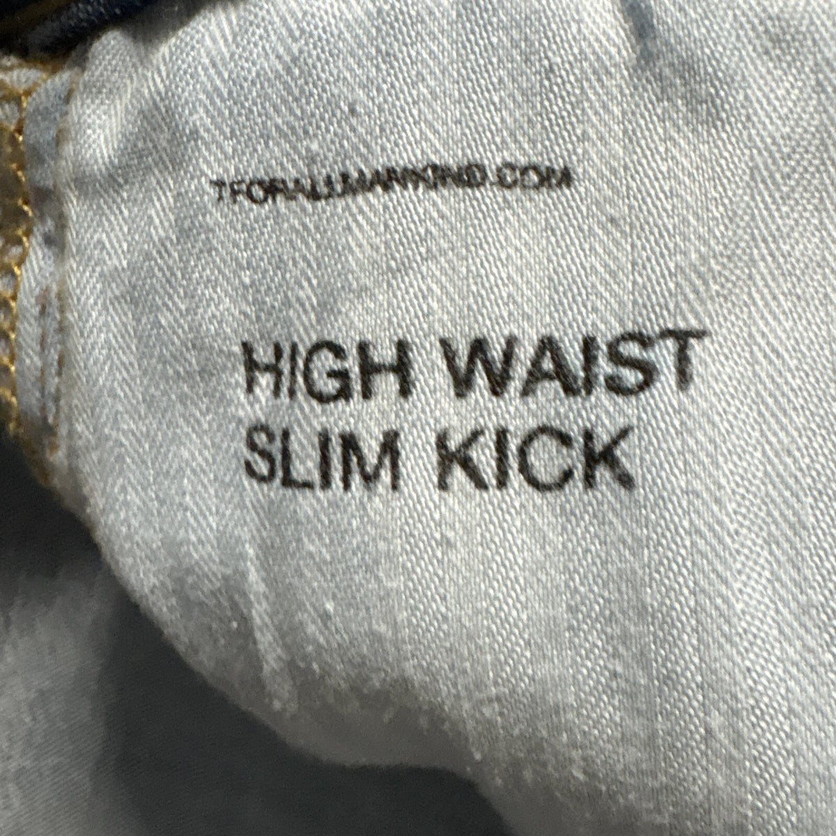7 For All Mankind High Waist Slim Kick Jeans Womens Size 27 Frayed Raw Hem Blue