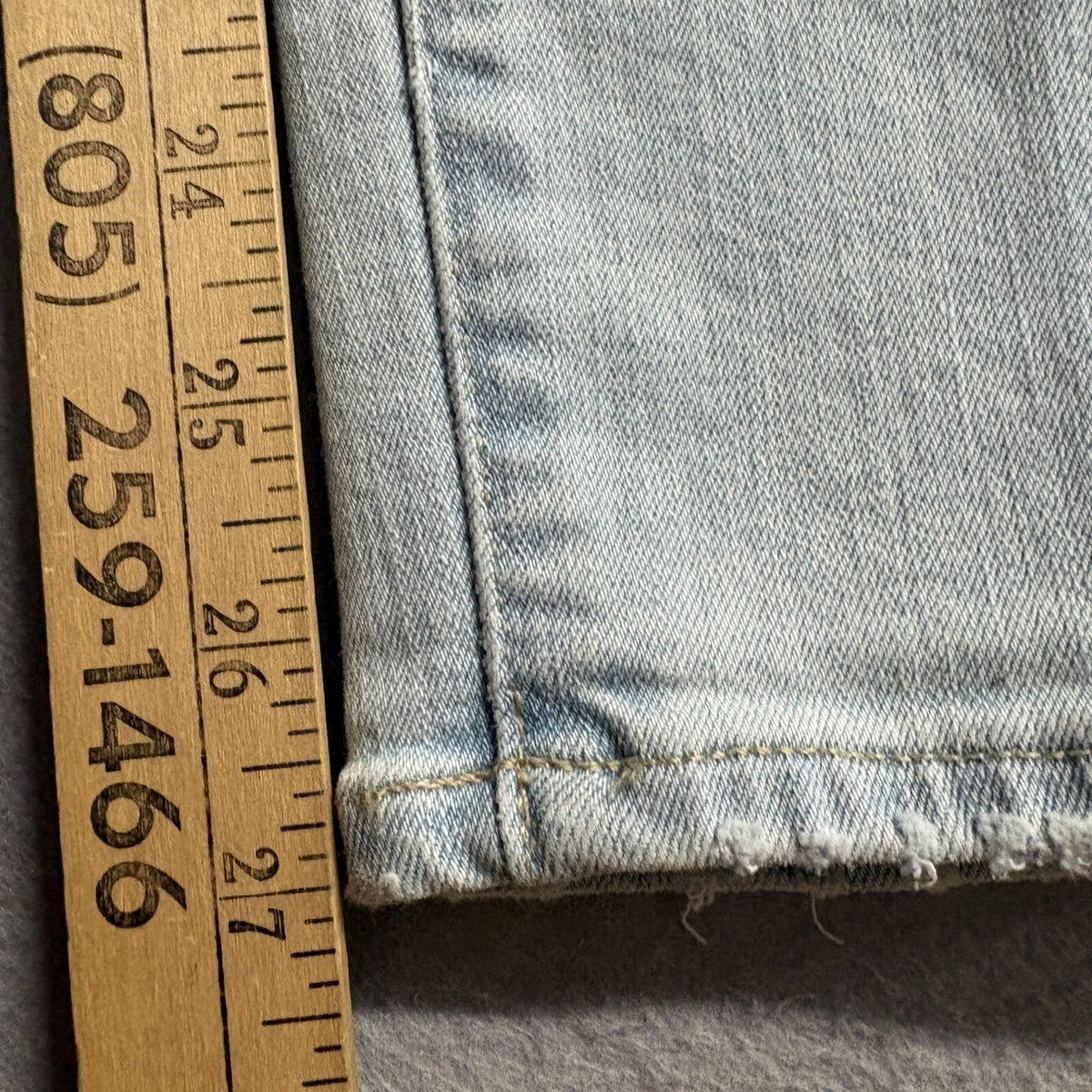 Madewell 9 Inch Mid Rise Skinny Crop Jeans Womens 25T Light Wash Denim Stretch
