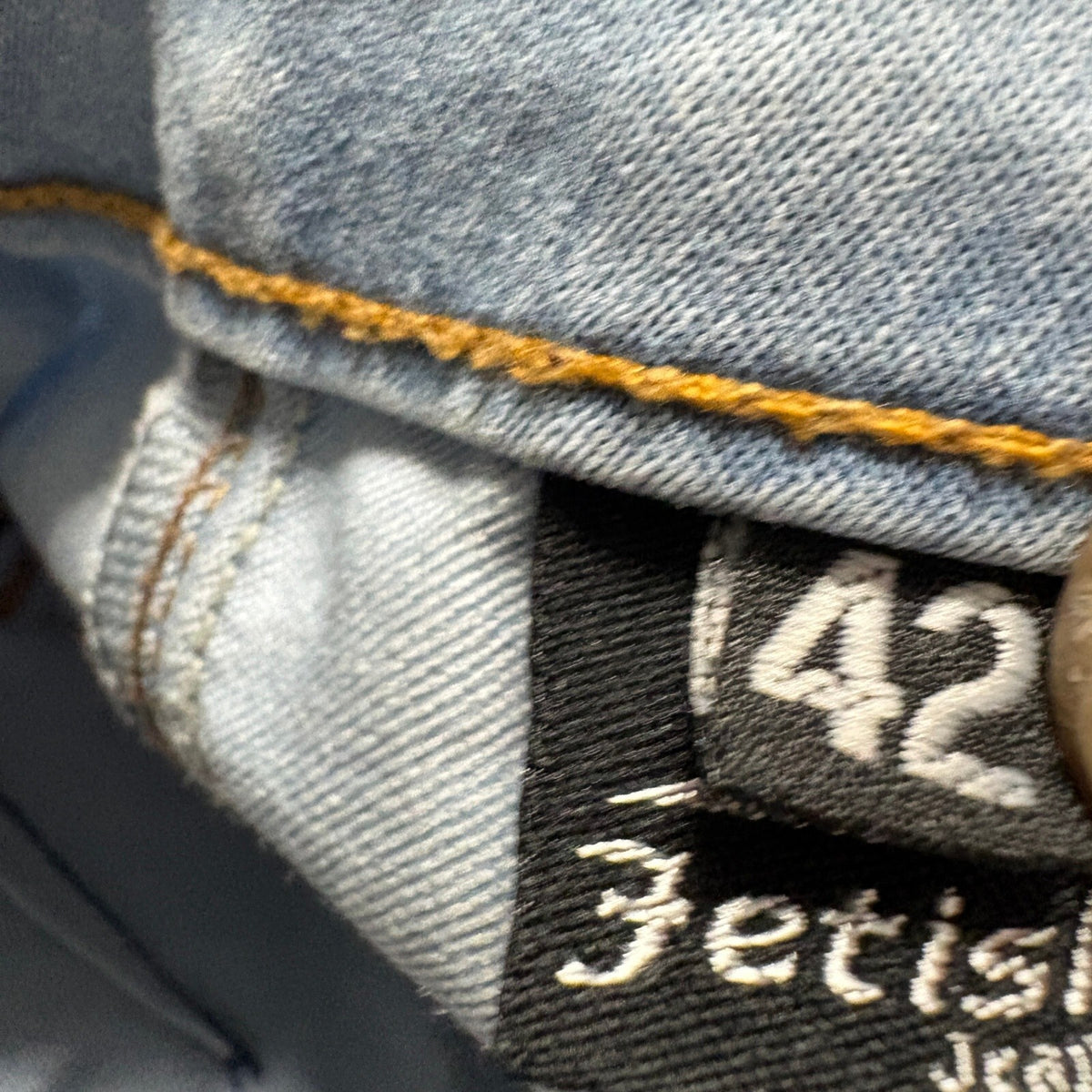 Fetish Jeans Womens Size 42 Light Wash Skinny Raw Frayed Hem Stretch Denim