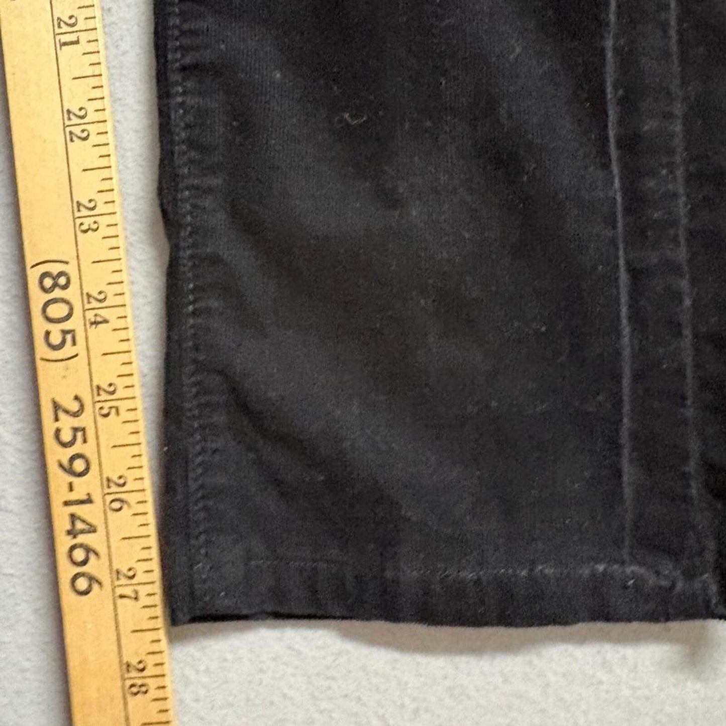 Paige Skyline Straight Corduroy Pants Womens 25 Black Stretch Cord Jeans