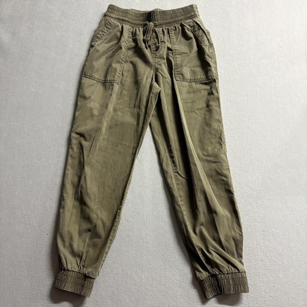 A New Day Jogger Pants Womens XS Olive Green Lyocell Cotton Elastic Waist