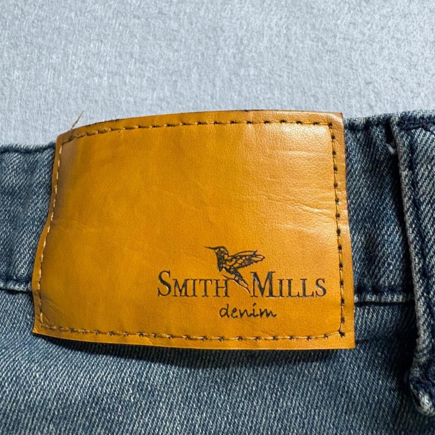Smith and Mills Denim Stretch Jeans Mens Size 29 Blue Slim Straight Fit
