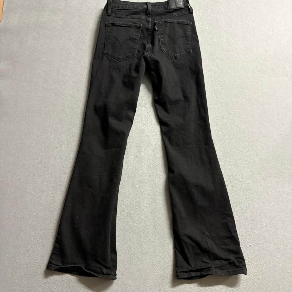 Levi's 725 High Rise Bootcut Jeans Womens 27x30 Black Stretch Denim Pants