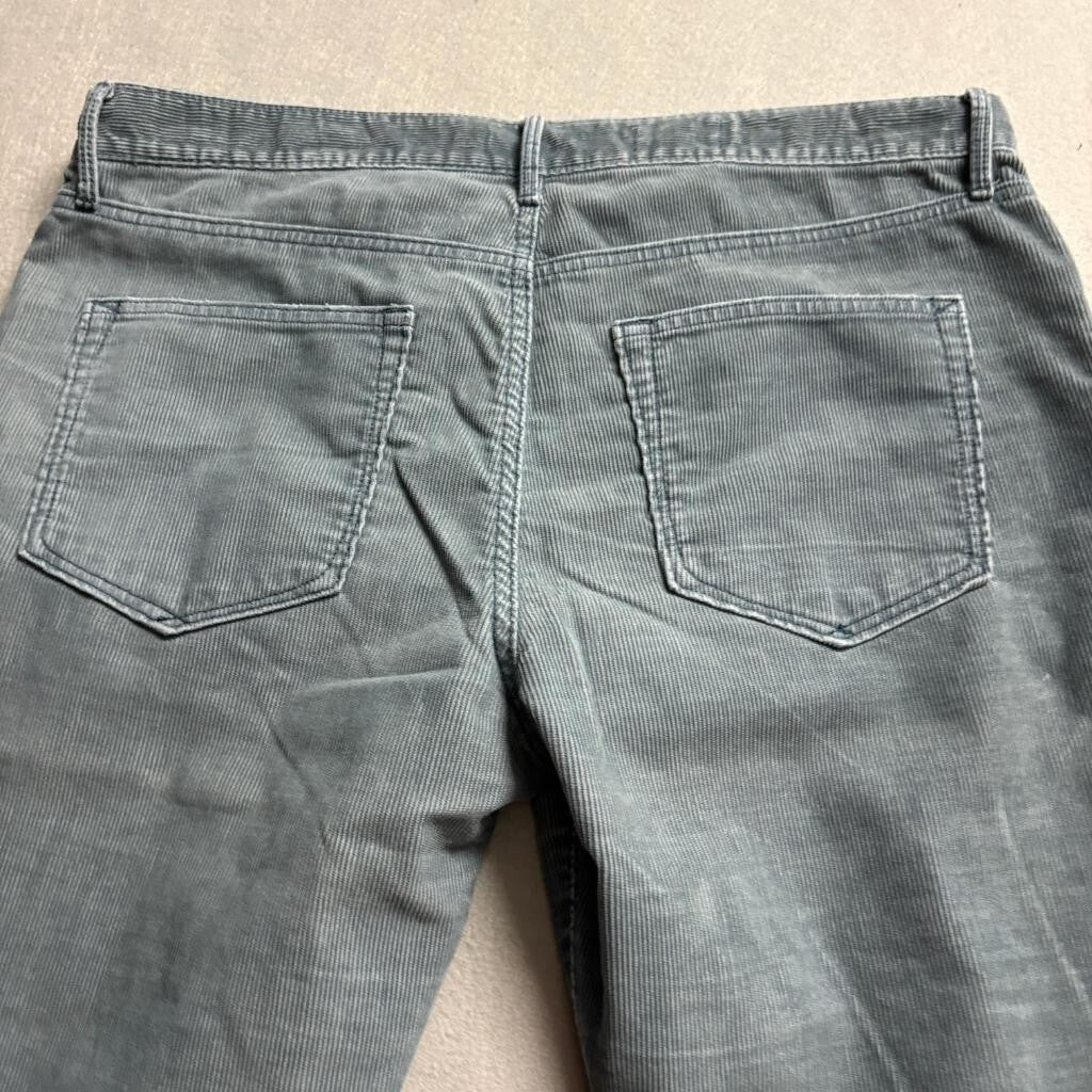 Gap 1969 Corduroy Pants Womens 29r Sexy Boyfriend Gray Blue Cord Pants