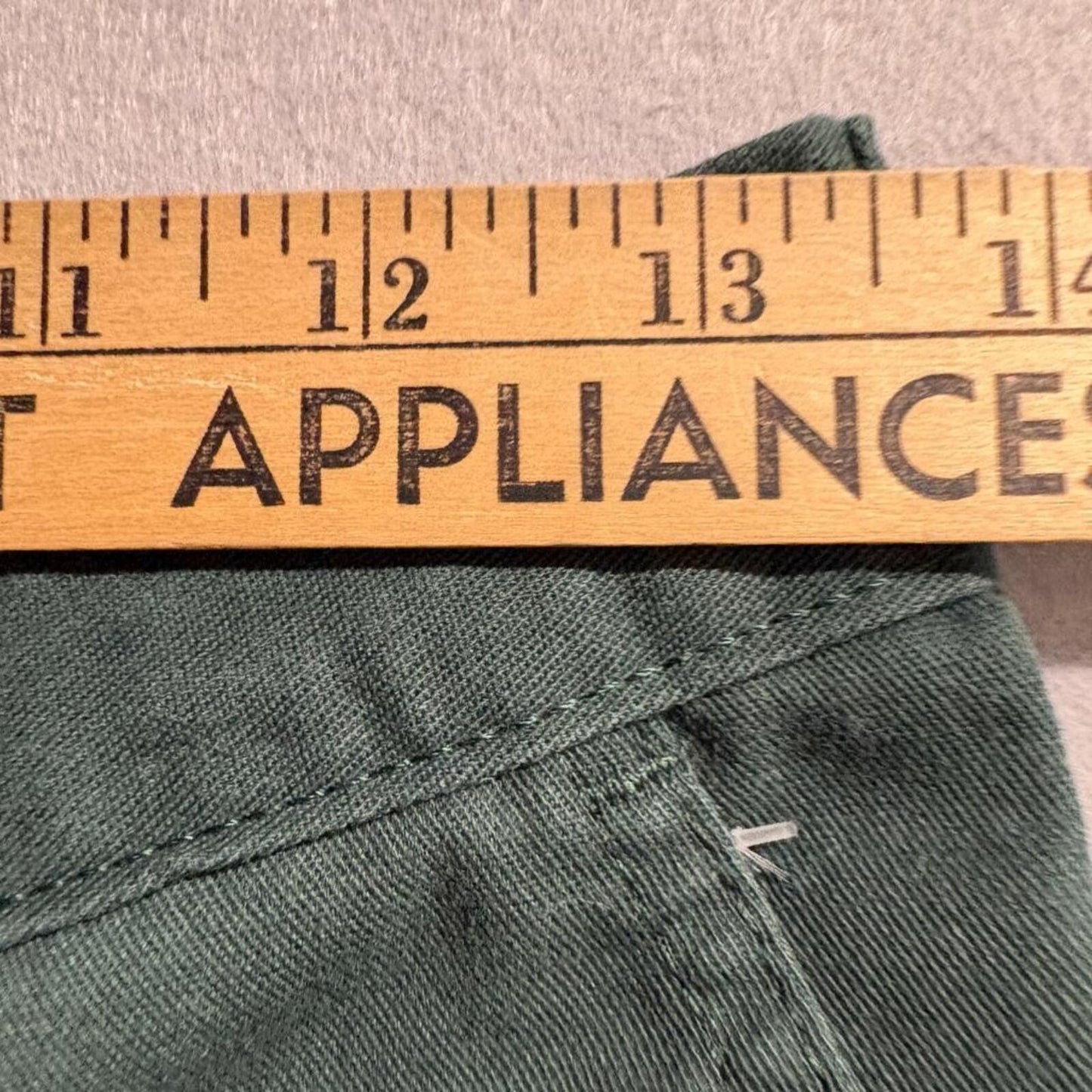 Dickies Boys Chino Pants Size 14 Green Flat Front School Uniform Workwear