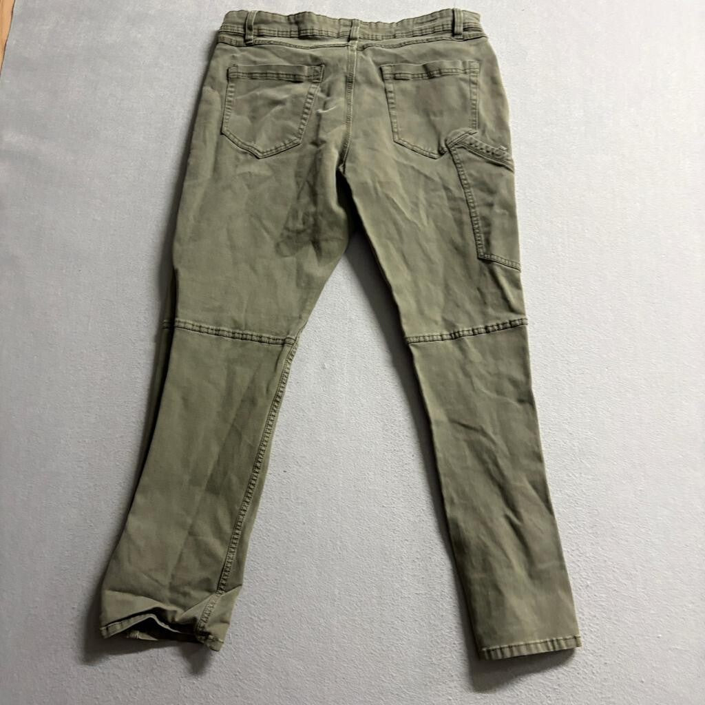 Weatherproof Vintage Mens Straight Fit Pants 36x32 Green Cotton Stretch Chino