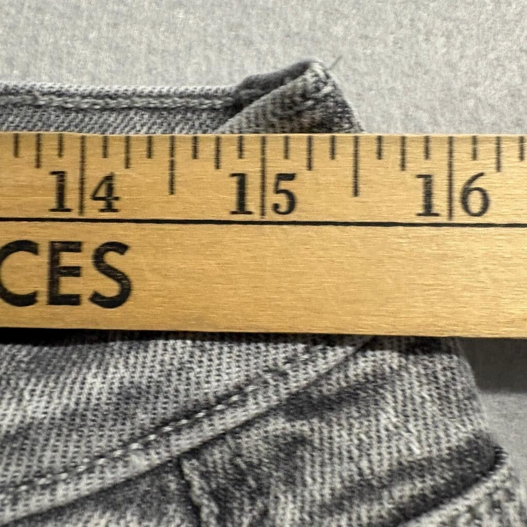 Kensie Jeans Womens 10/30 The Allie High Rise Slim Straight Gray Raw Hem Denim