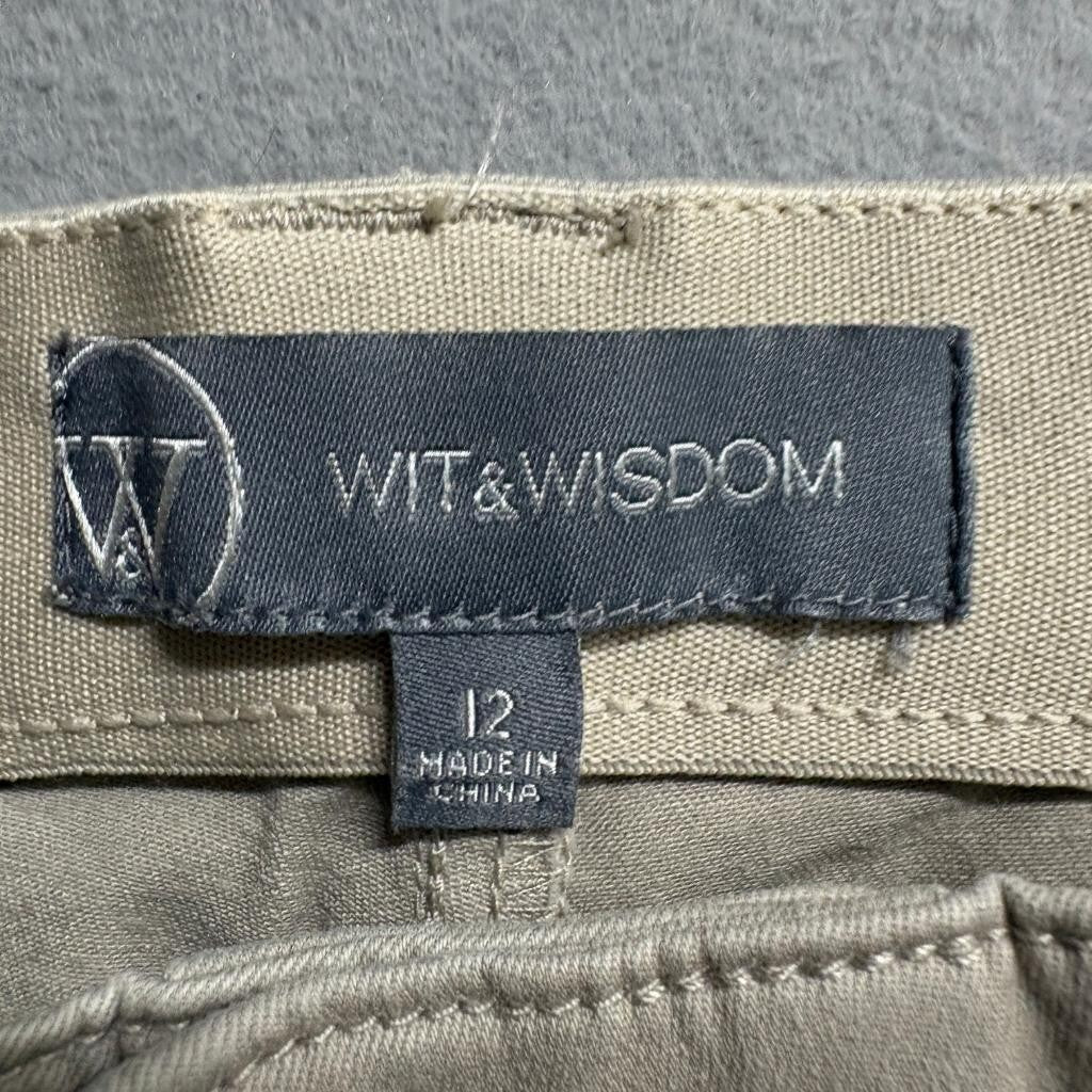 Wit & Wisdom Ab-solution Straight Leg Jeans Womens Size 12 Khaki Tan Stretch