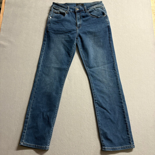 Ethanol Straight Leg Jeans Womens 34x32 Medium Wash Stretch Blue Denim