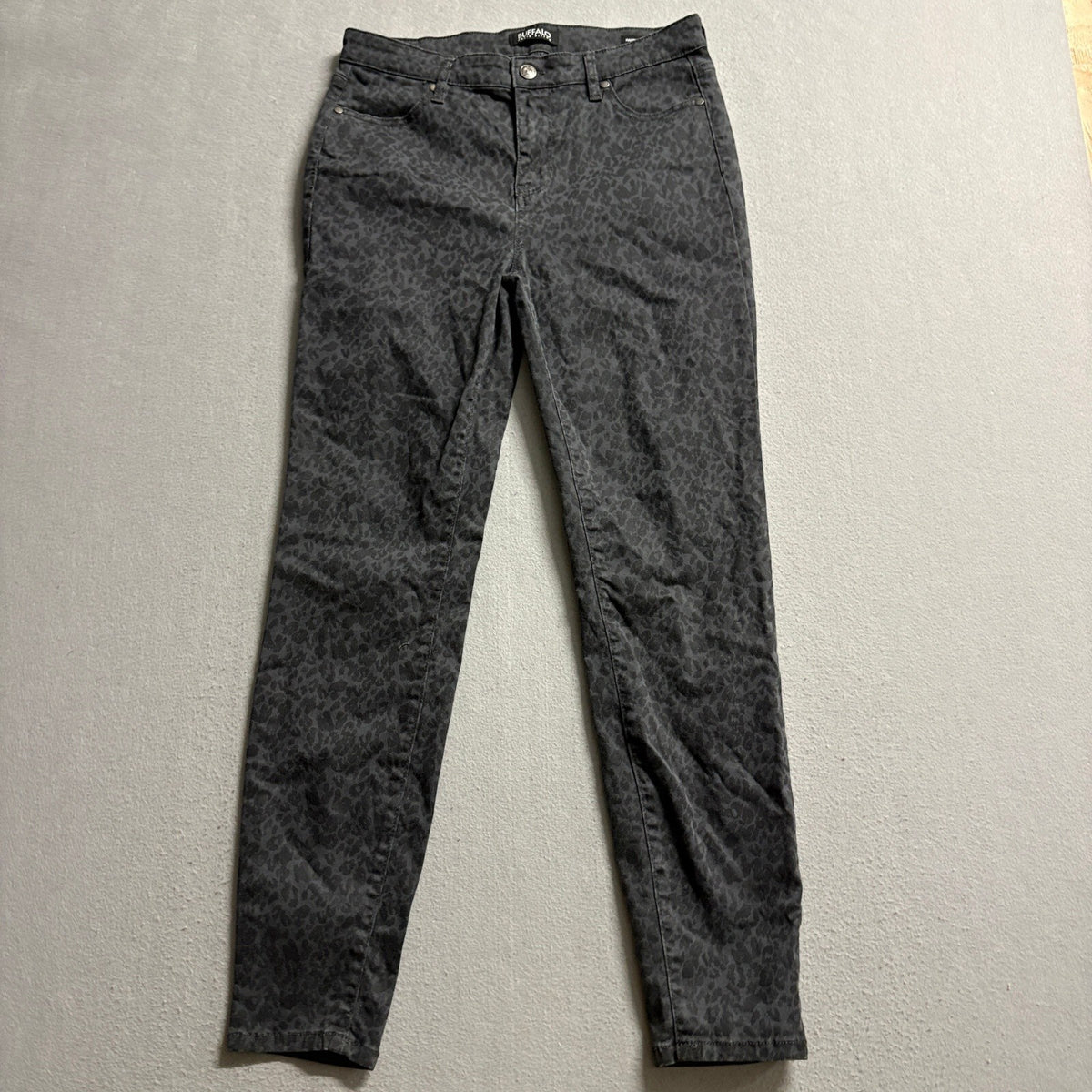 Buffalo David Bitton Hanna Jeans Womens Size 6/28 Black Animal Print High Rise