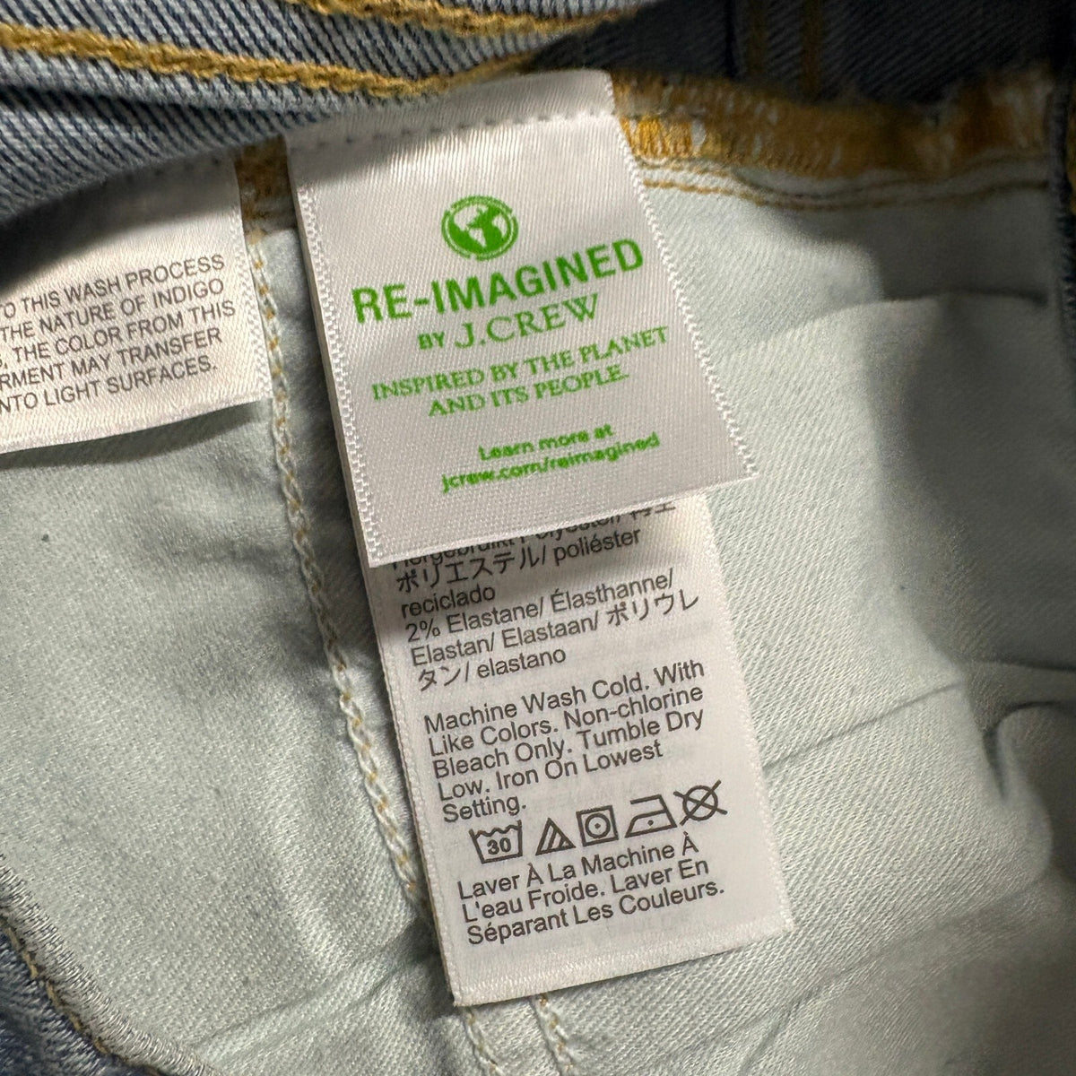 J.Crew Toothpick Skinny Jeans Womens Size 31 Re-Imagined Blue Denim Stretch
