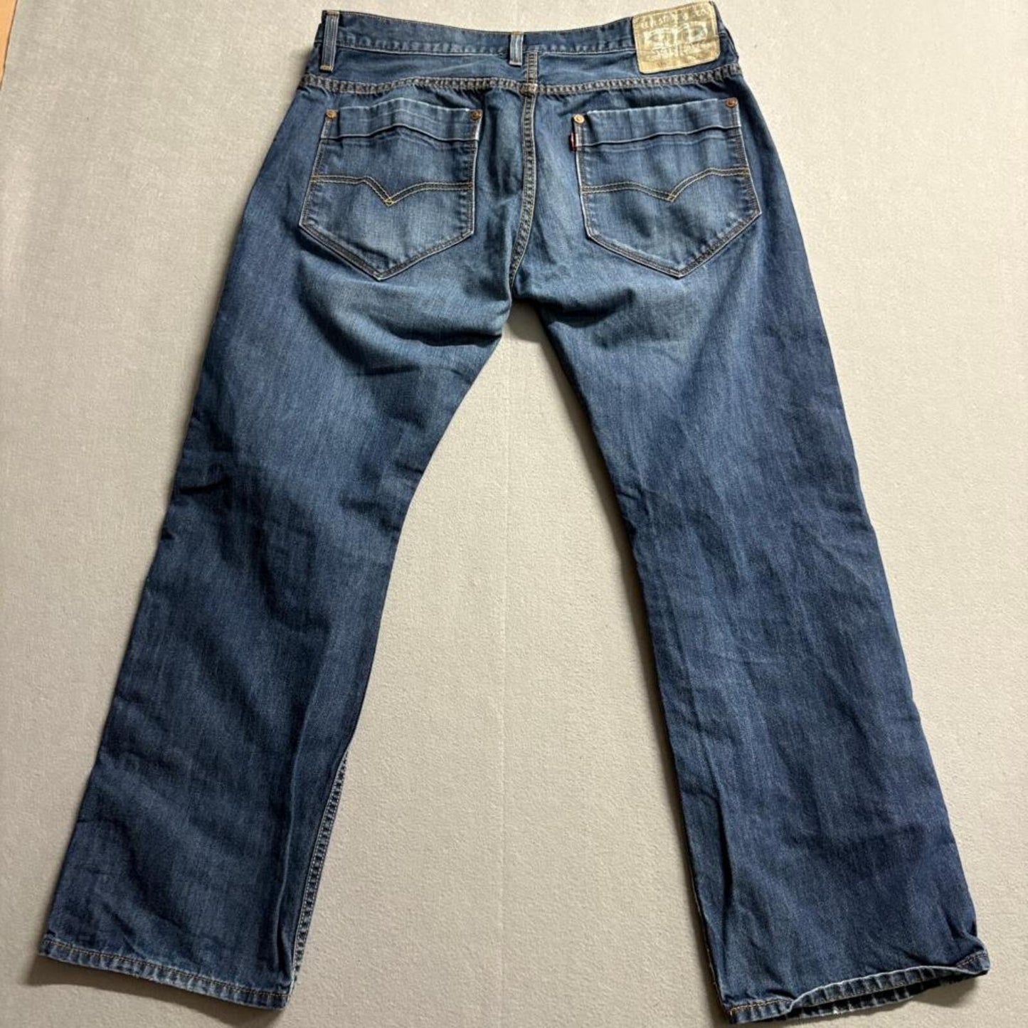 Levis 969 Jeans Mens 36x30 Blue Denim Straight Leg Workwear Casual