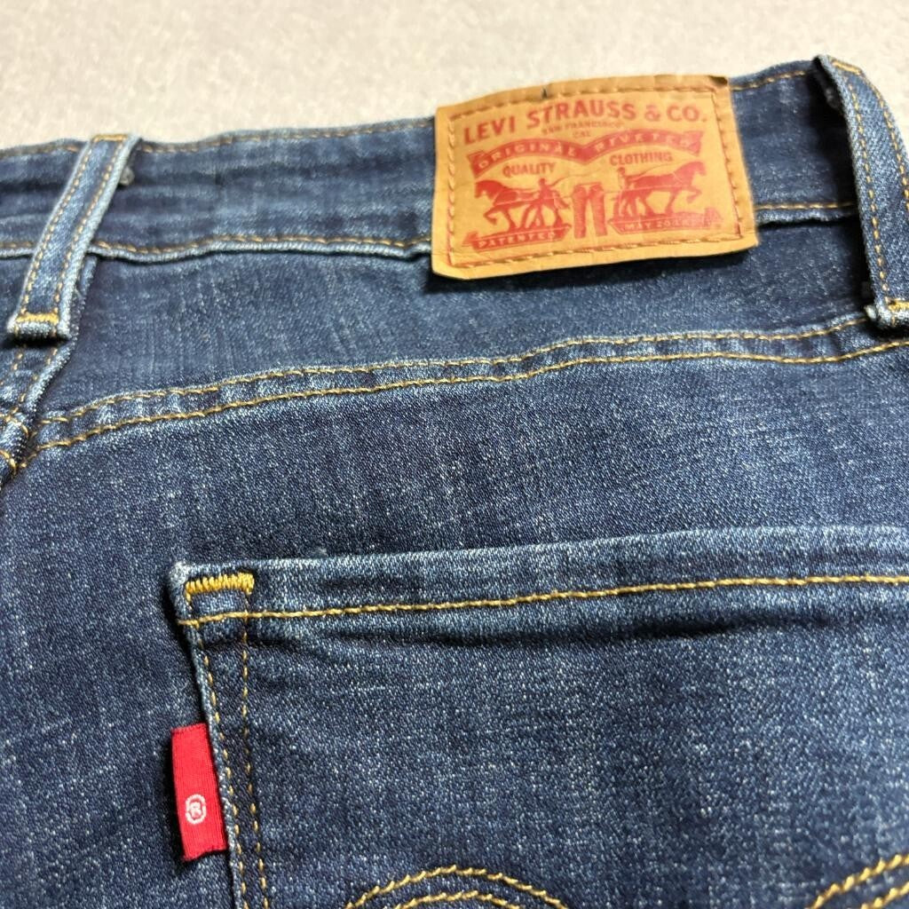 Levis 721 High Rise Skinny Jeans Womens 28 Blue Denim Stretch Pants W28 L28