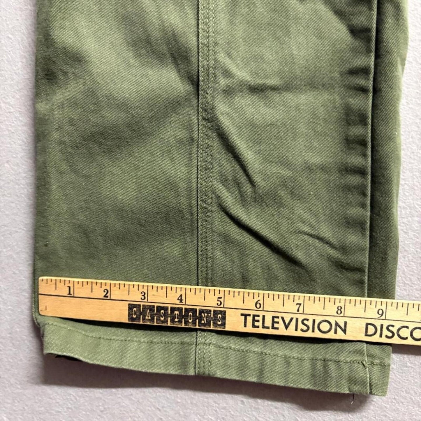 Brandy Melville Cargo Pants Womens Small Green Cotton Blend Utility Y2K Low Rise