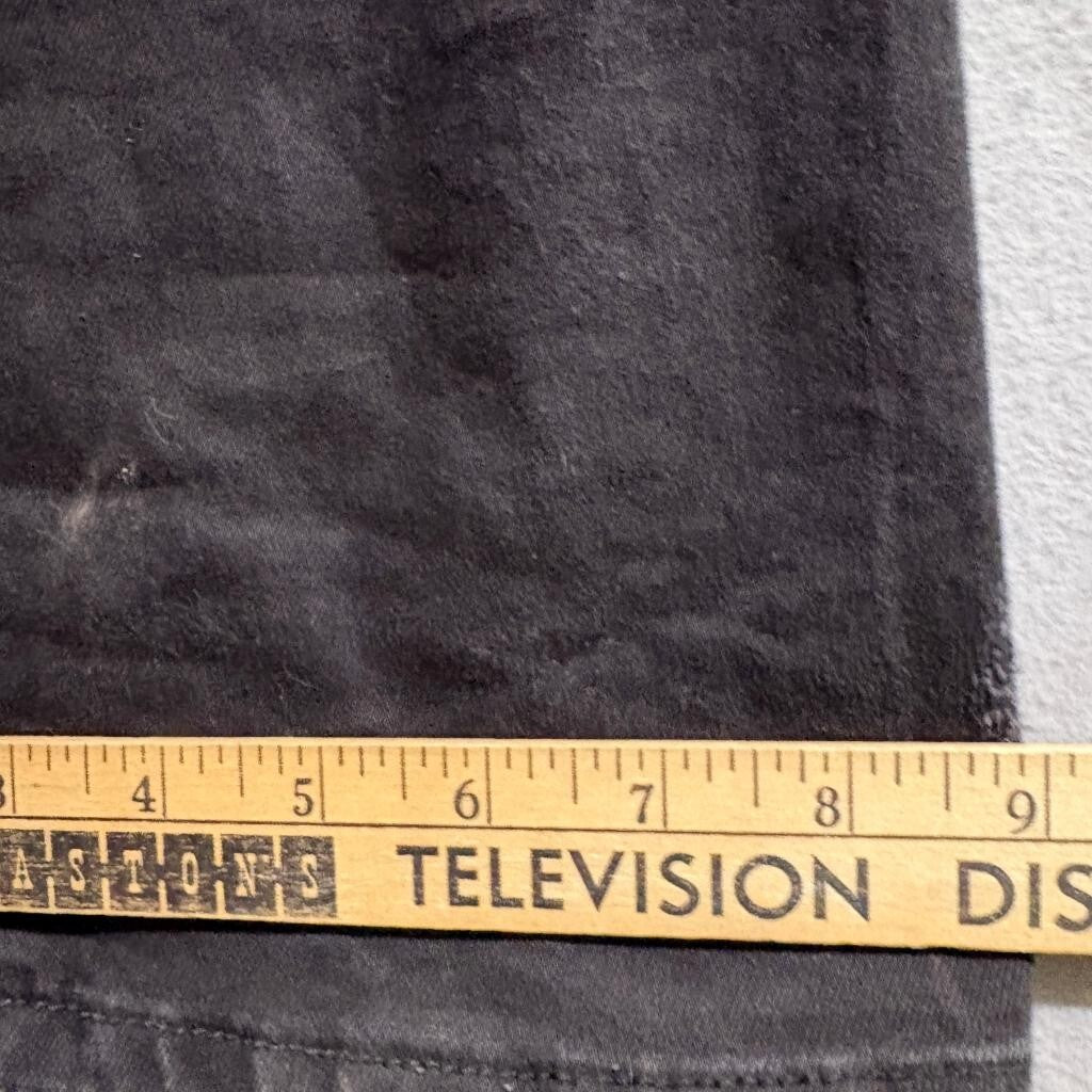 BoohooMAN Mens Distressed Flare Jeans Black Stretch Denim Size 36 x 36