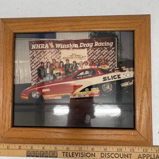 Randy Anderson Slick 50 NHRA Winston Drag Racing Framed Photo Winner Circle