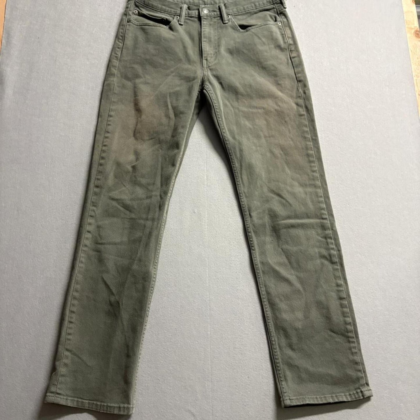 Levi's 514 Slim Straight Jeans Mens 34x34 Olive Green Denim Pants