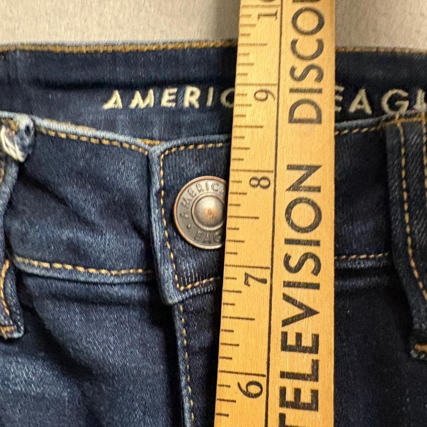 American Eagle Next Level Stretch Jegging Jeans Womens Size 0 Regular Dark Wash