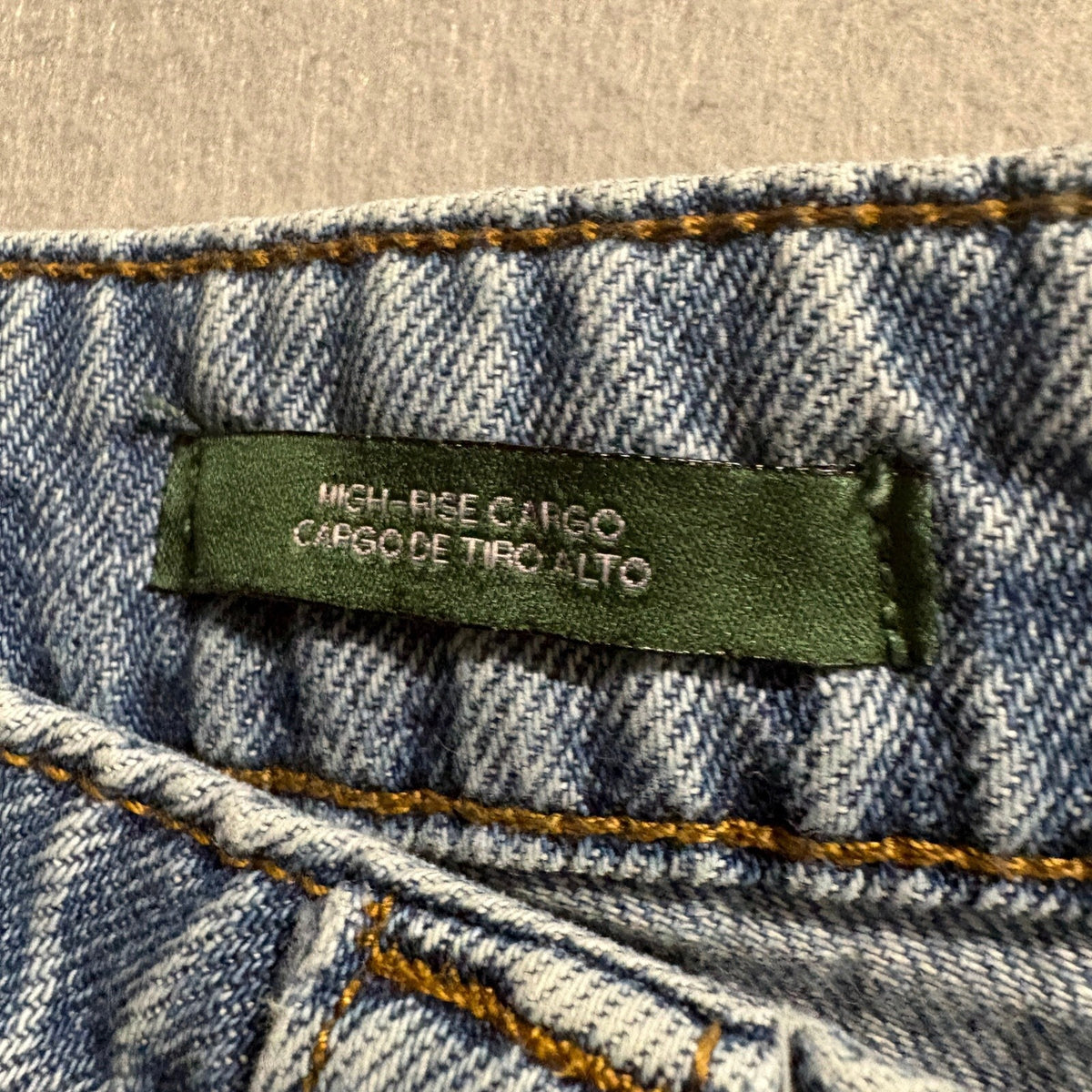Wild Fable Womens High Rise Cargo Jeans Size 4 Light Wash Blue Straight Wide Leg