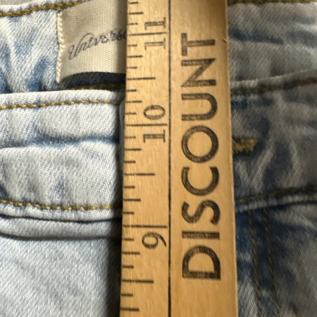 Universal Thread High Rise Slim Straight Jeans Womens 8/29R Light Wash Seamed