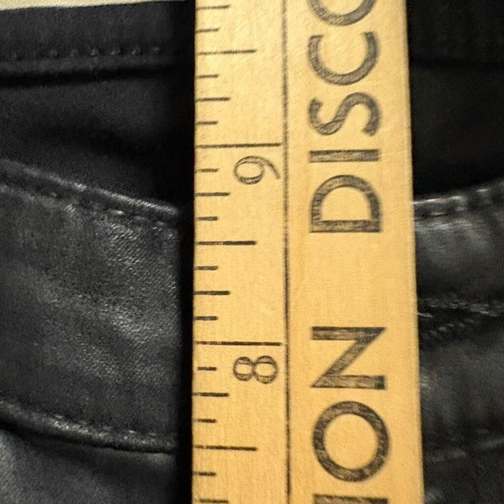 AG Adriano Goldschmied The Legging Ankle Jeans Womens 30R Black Coated Skinny