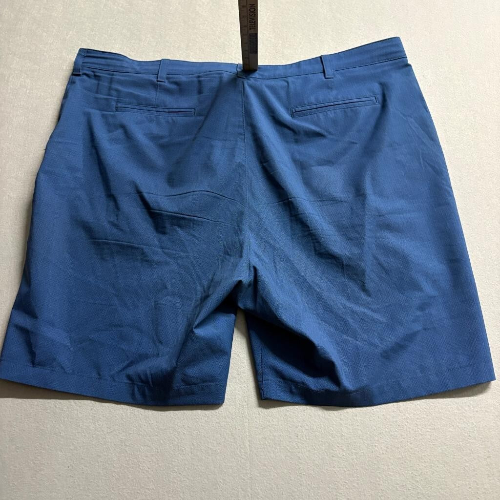 Ben Hogan Golf Shorts Mens 46 Blue Textured Flat Front Stretch Active