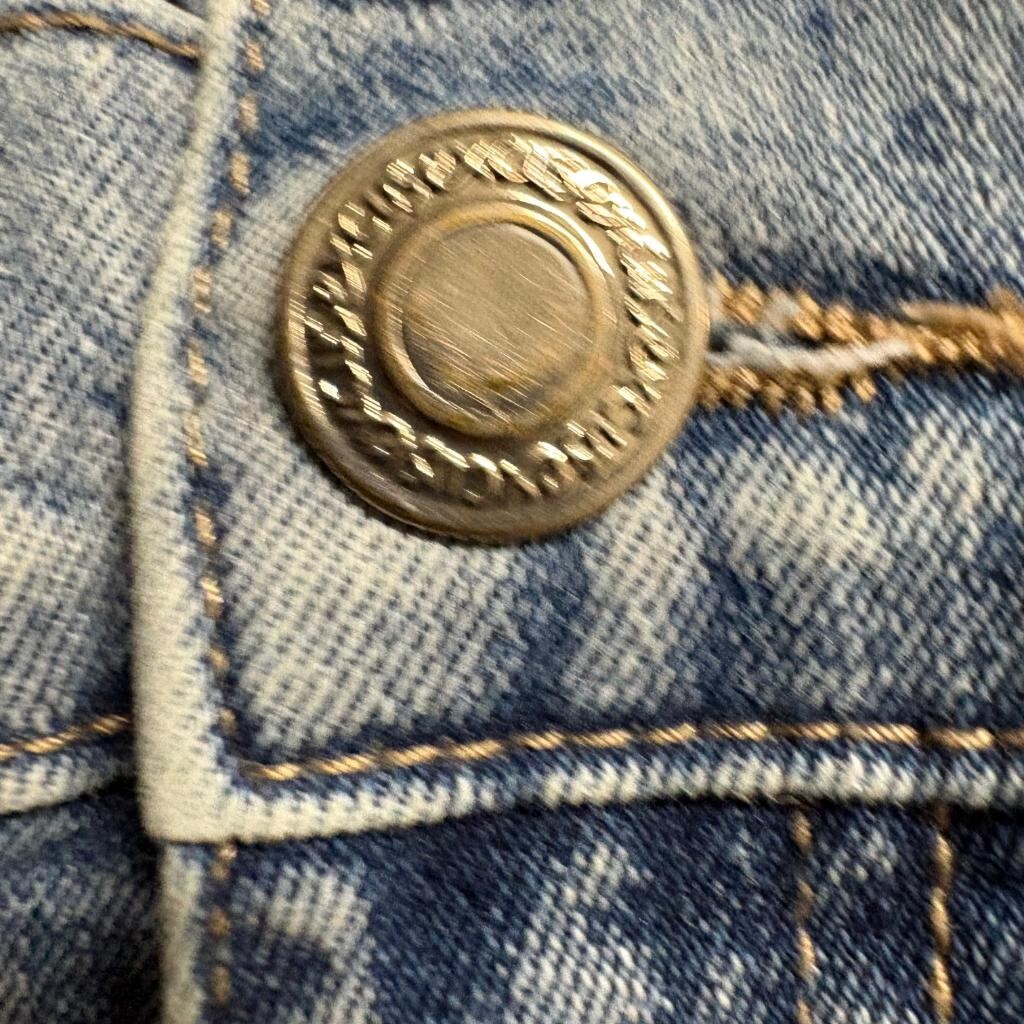 Excuse Girls Blue Cargo Jeans Size S Elastic Waist Straight Leg Denim Utility
