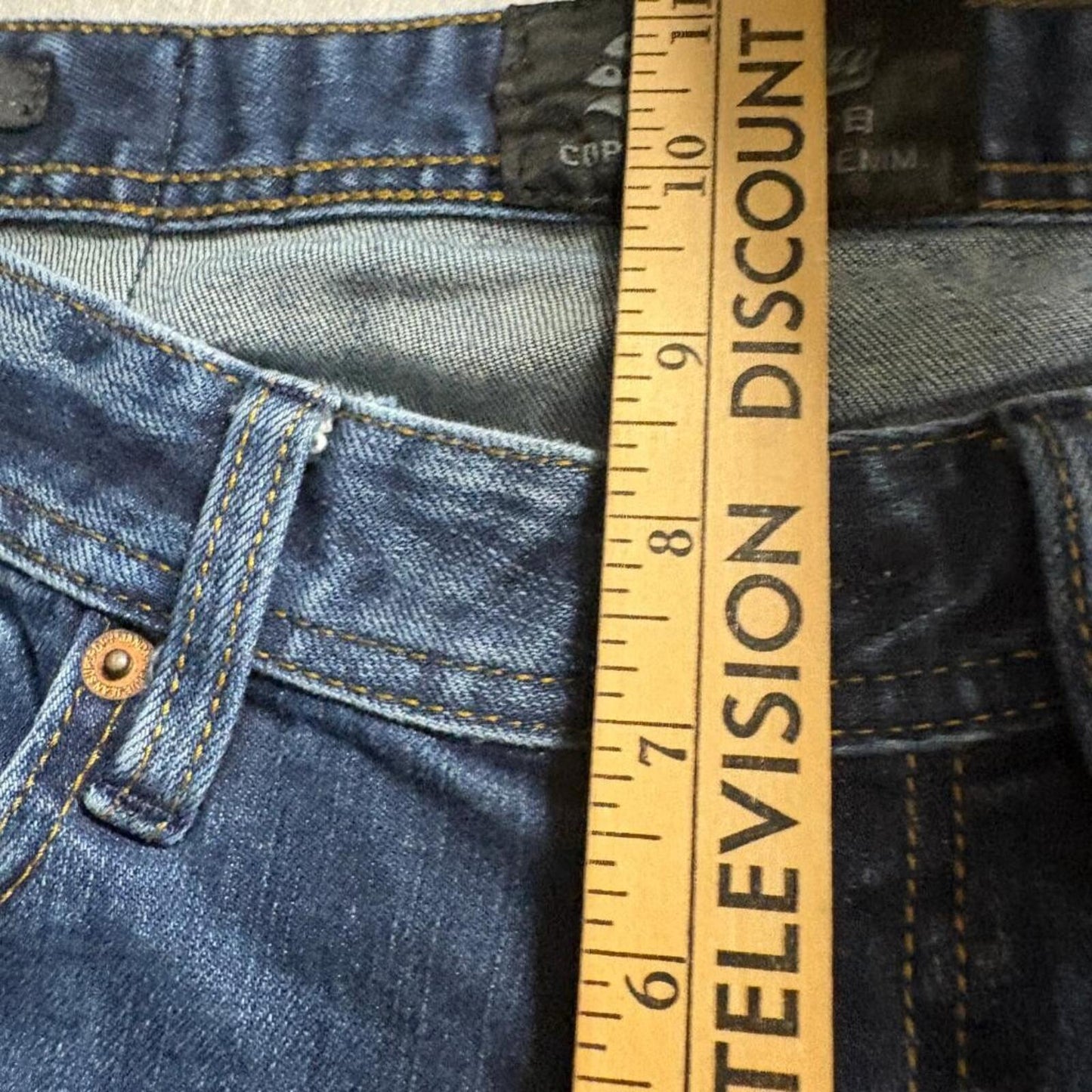 Superdry Mens Jeans 30x32 Slim Fit Blue Denim Copper Black Denim Corporal