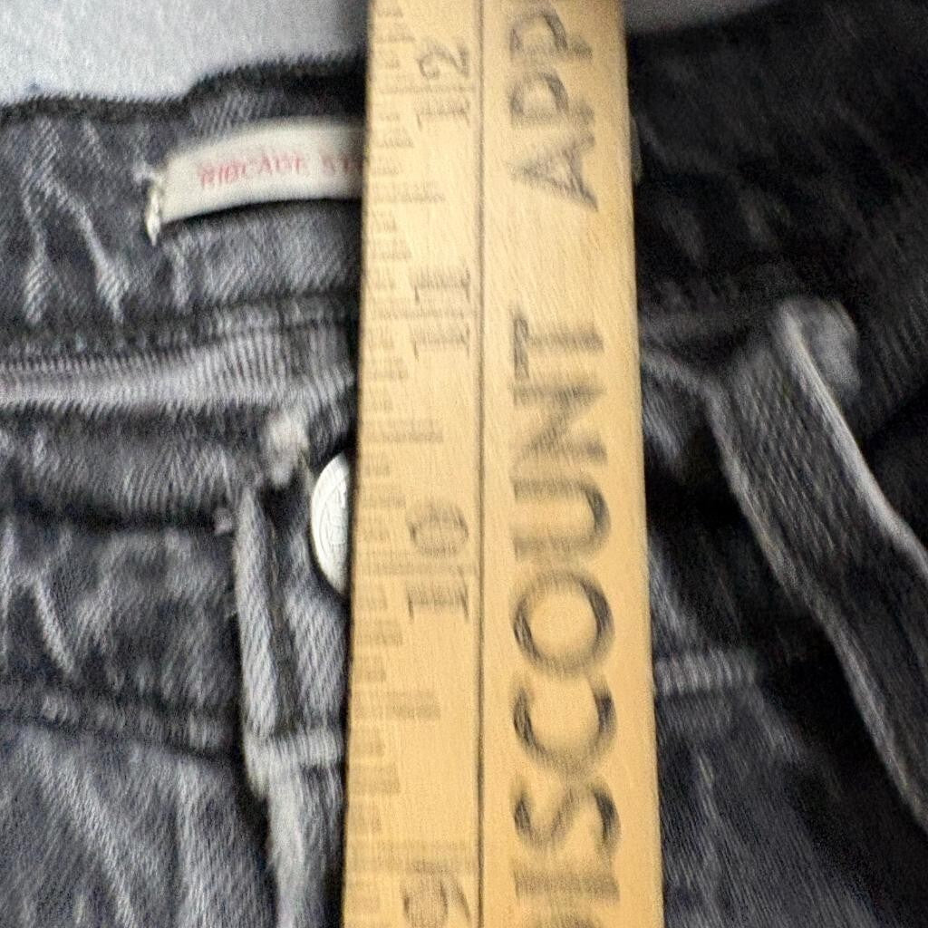 Levis Premium Ribcage Straight Jeans Womens 26 Gray Denim High Rise Button Fly