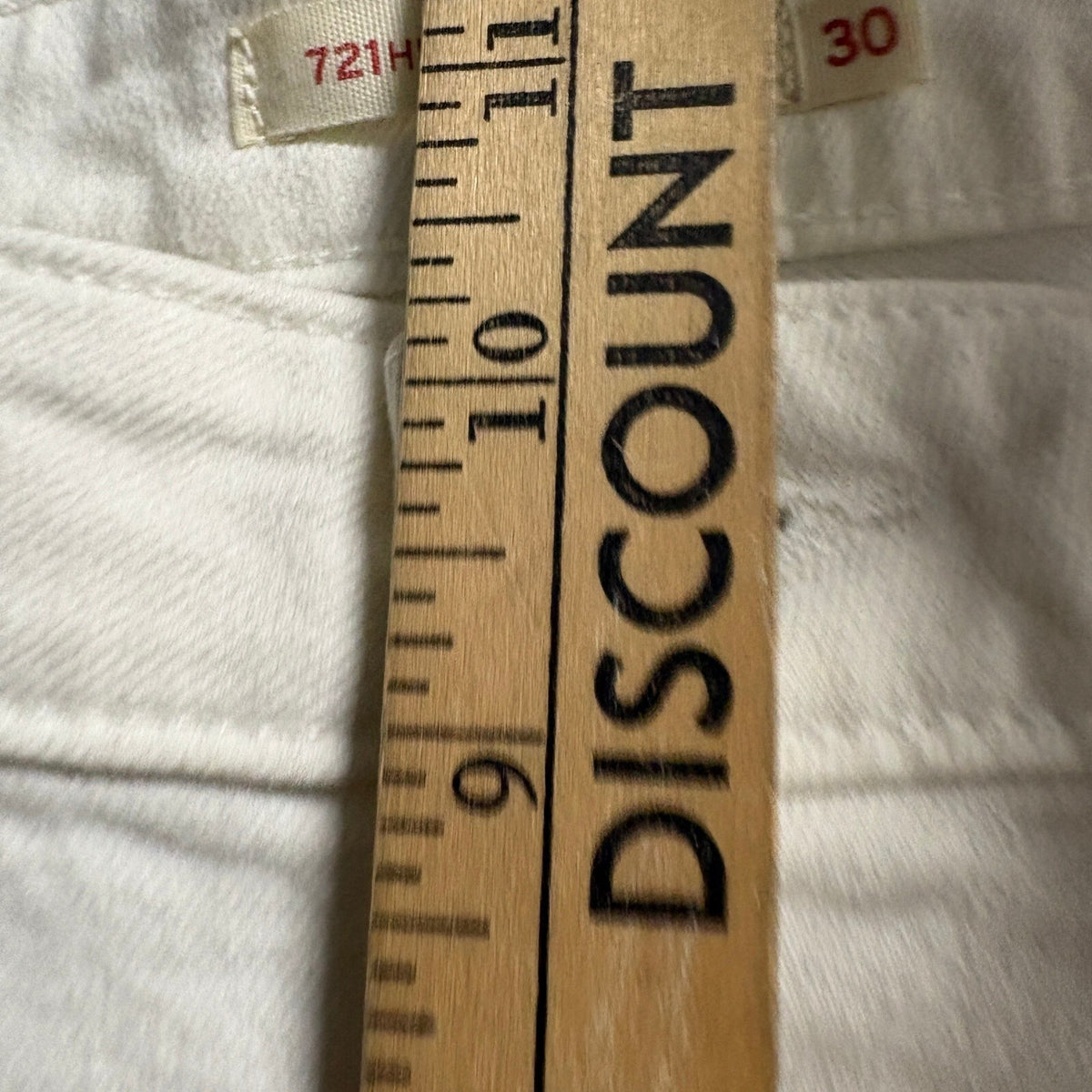 Levis 721 High Rise Skinny Jeans Womens Size 30 White Off White Denim Pants