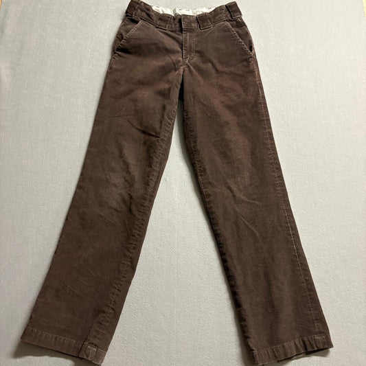 Dickies Boys Corduroy Pants Size 28x32 Brown Regular Fit Stretch Workwear