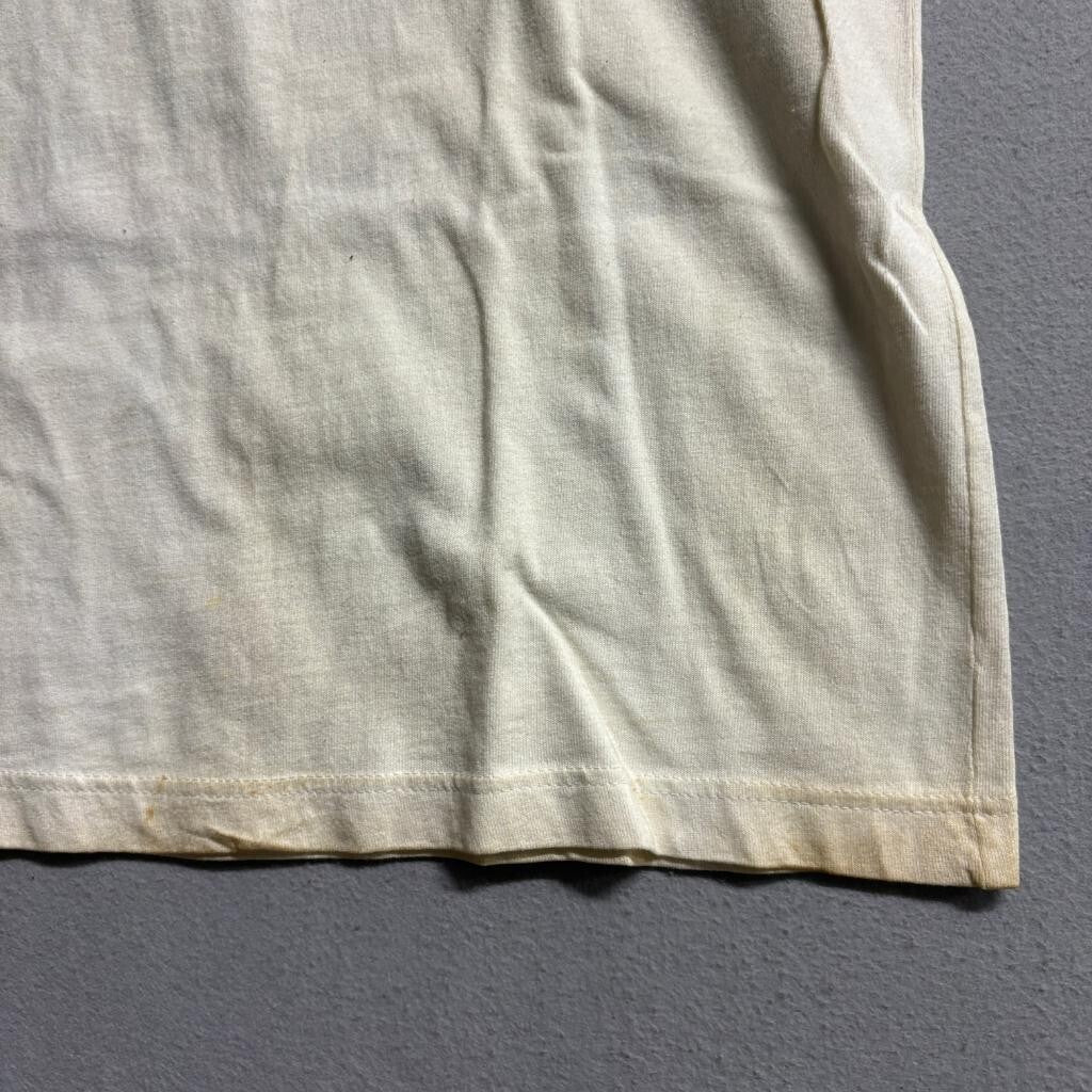 Vintage Nike Bootleg T Shirt Mens XL Cream Green Ringer Jordan Dream It Swoosh