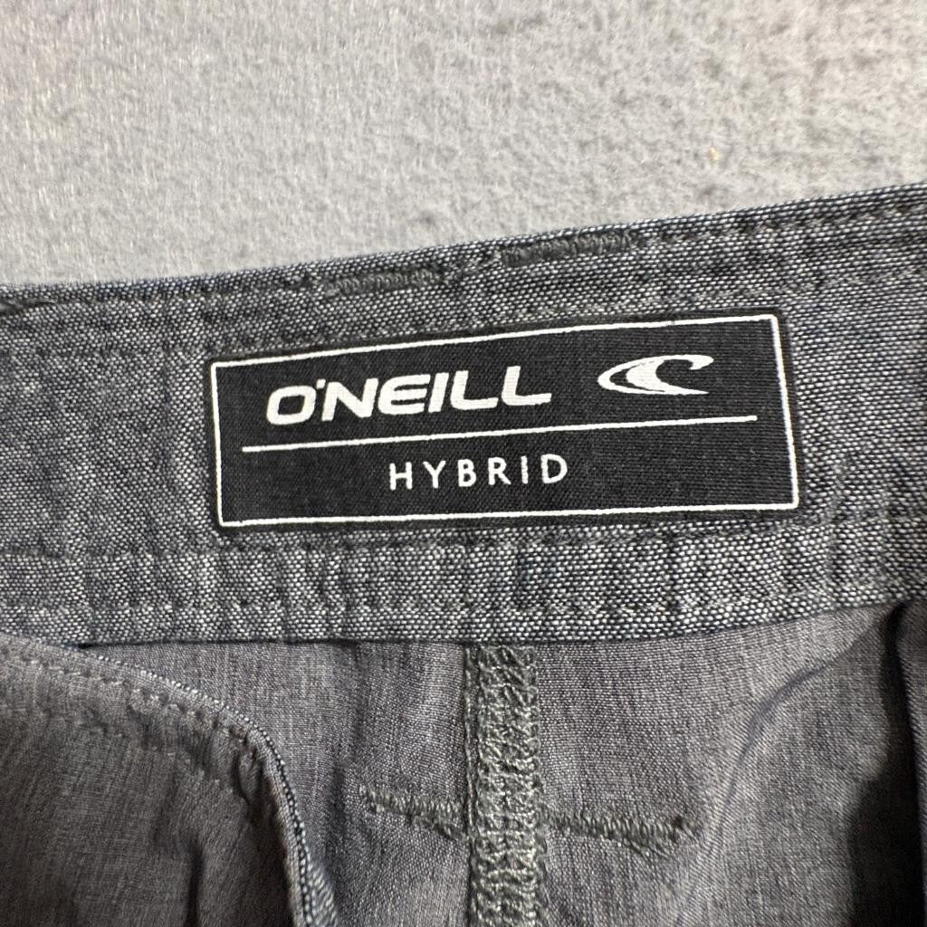 ONeill Hybrid Shorts Mens 34 Gray Hyperdry Boardshorts Walkshorts Stretch