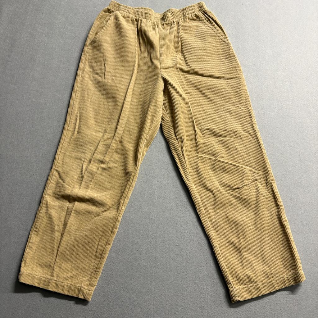 Blair Corduroy Pants Womens Small Beige Tan Cotton Elastic Waist Straight Leg