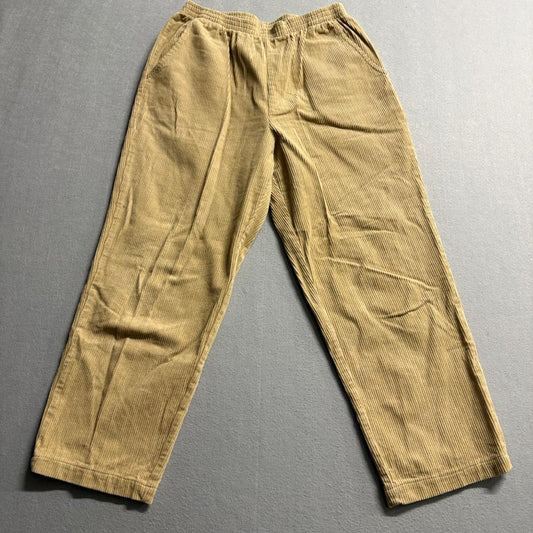 Blair Corduroy Pants Womens Small Beige Tan Cotton Elastic Waist Straight Leg