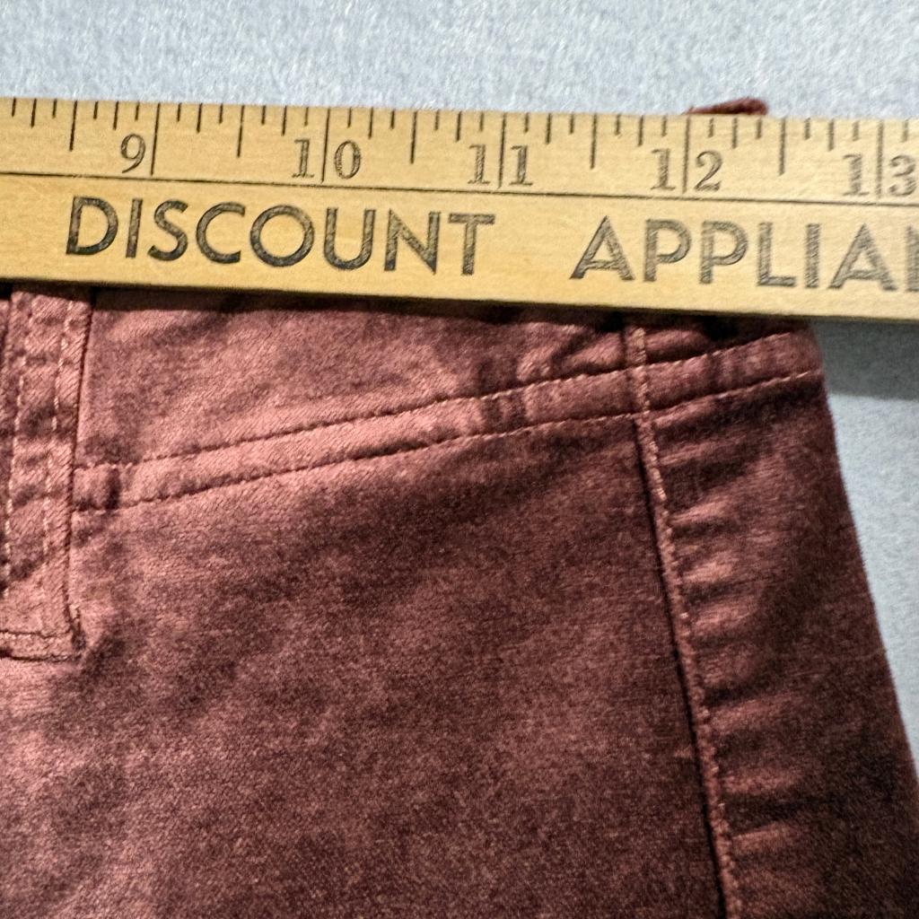 Paige Nellie Wide Leg Velvet Pants Womens Size 23 Brown Velour Stretch Cropped