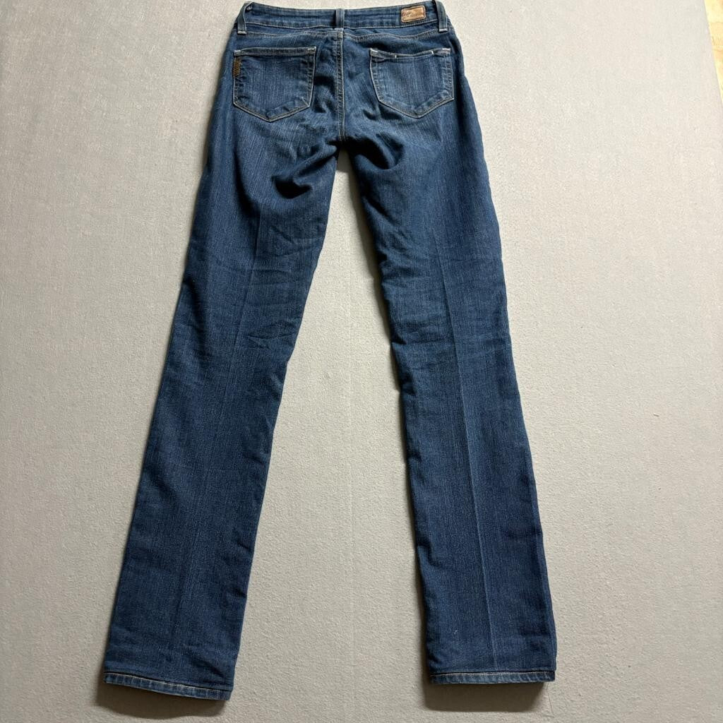 Paige Premium Denim Peg Straight Jeans Womens Size 25 Blue Stretch Made in USA